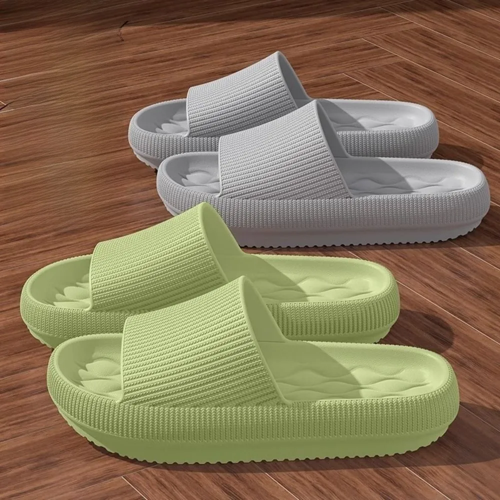 Neue, rutschfeste Hausschuhe mit dicker Sohle im Sommerstil, bequeme Hausschuhe, höhenverstellbare Strandsandalen für Damen und Herren
