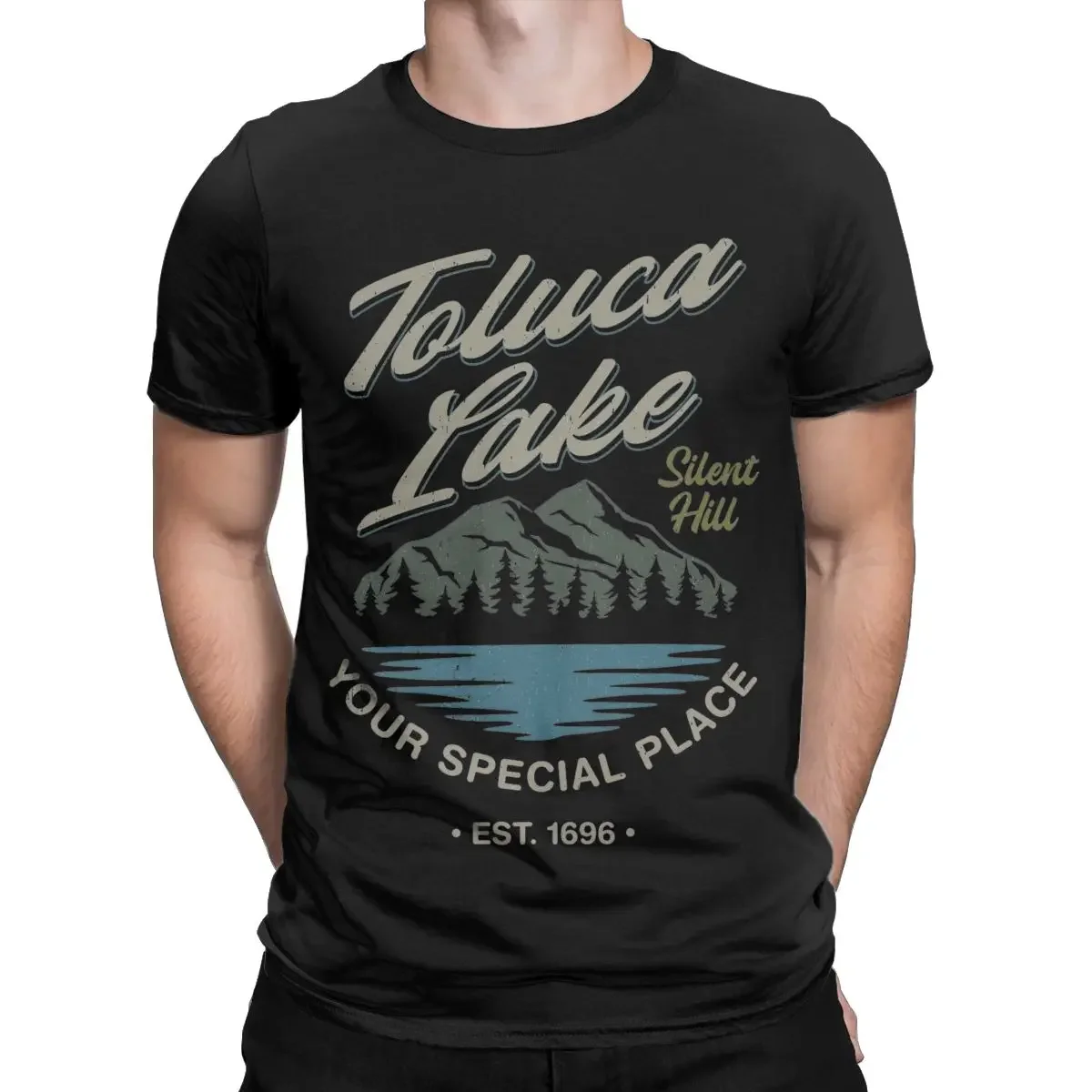 Men's Toluca Lake Silent Hill T Shirts Pure Cotton Clothing Novelty Short Sleeve O Neck Tee Shirt Summer T-Shirts