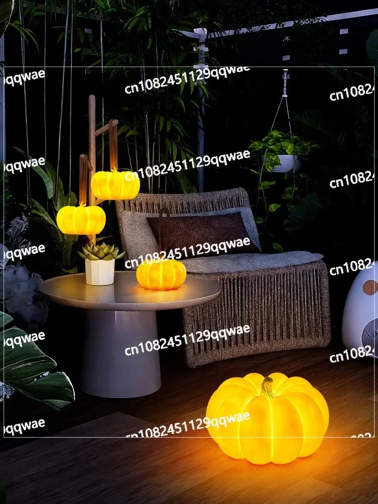 Outdoor Light Waterproof Courtyard Villa Garden Terrace Portable Halloween Pumpkin Light Ambient Solar Lawn Light