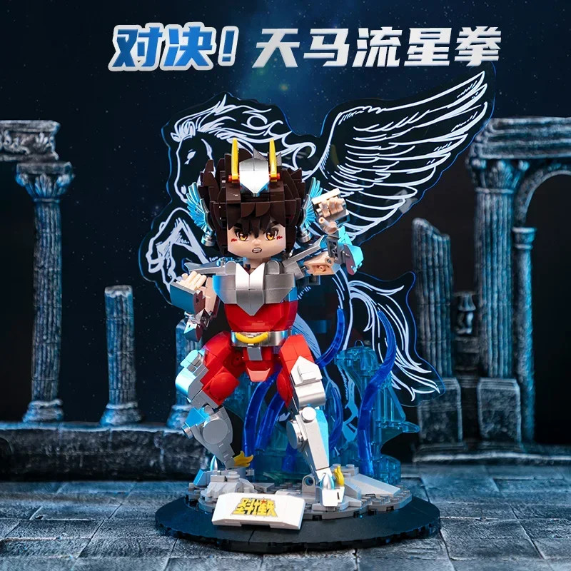 Saint Seiya Building Blocks Anime Figure Desktop Decoration Puzzle Assembling Model Toys Birthday Gifts for Boys and Girls