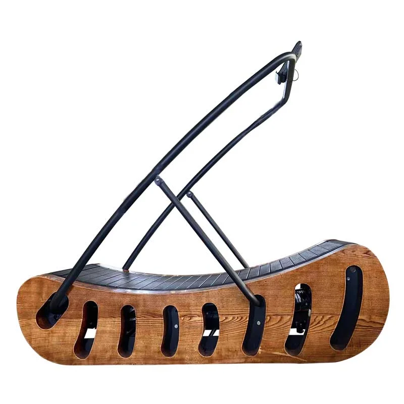 

Commercial Fitness Equipment Non Electric Bending Non Motor Treadmill Spontaneous Wood Power Treadmill