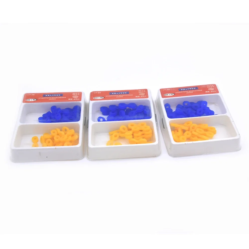 60Pcs/Box Interdental Wedge Dental Elasticixing Wedge Teeth Separator Rubber MatrixDentist Accessories