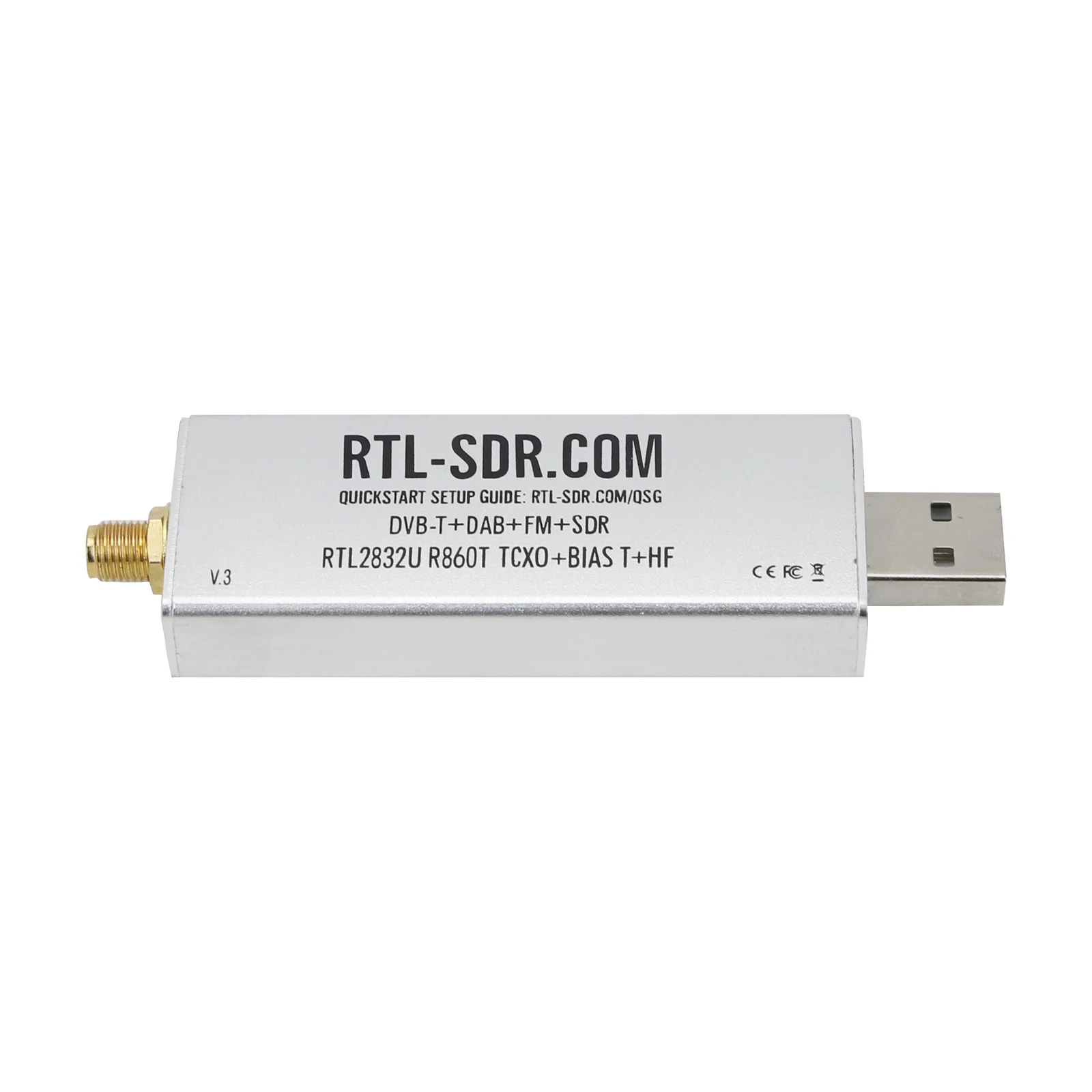 RTL-SDR Blog V3 R820T2 RTL2832U 1PPM TCXO SMA transciever rad io défini par logiciel avec kit d'antennes
