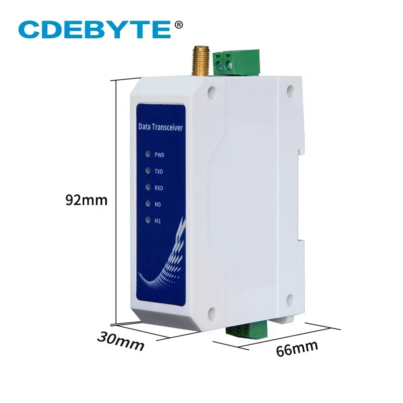 ModBus 무선 데이터 변속기 디지털 라디오, 433MHz RS485, 20dBm GFSK 장거리 1km 딘 레일, 화재 방지 모듈 SMA-K