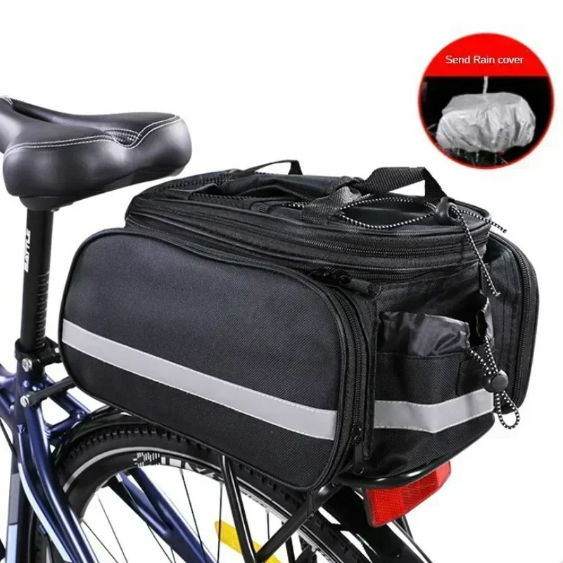 

25L Bicycle Carrier Bag MTB Bike Rack Bag Trunk Pannier Cycling Multifunctional Large Capacity Travel Bag With Rain Cover