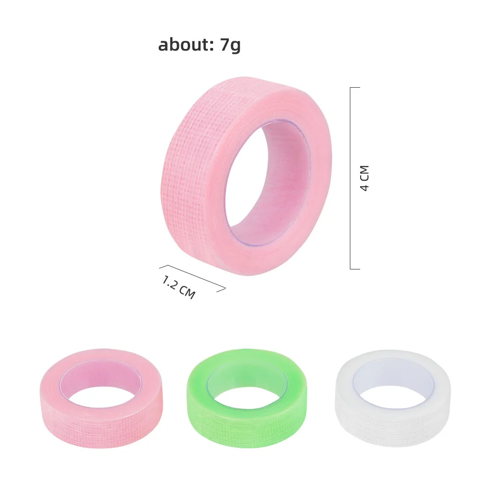 1 rotolo di nastro per estensione ciglia strumenti adesivi PE sotto cuscinetti per occhi per ciglia microporose forniture per innesto nastri per sollevamento ciglia