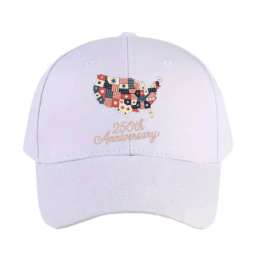 250th America Anniversary US 250 Years Patriotic 4th of July Baseball Cap Woman Man Adult Adjustable Hiking Fishing Hat sun hat