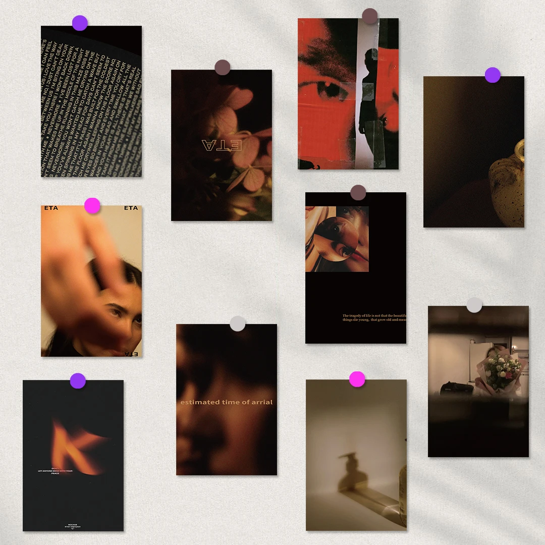 10PCS Art Photography Poster Sticker Movie DIY Students Landscape Graffiti 10×15CM Living Background Wall Card Sticker