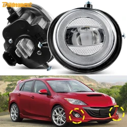1 Pair 30W Car External LED Lens Fog Light DRL Accessories 8000LM 12V For Mazda Speed 3 MPS 2010 2011 2012 2013