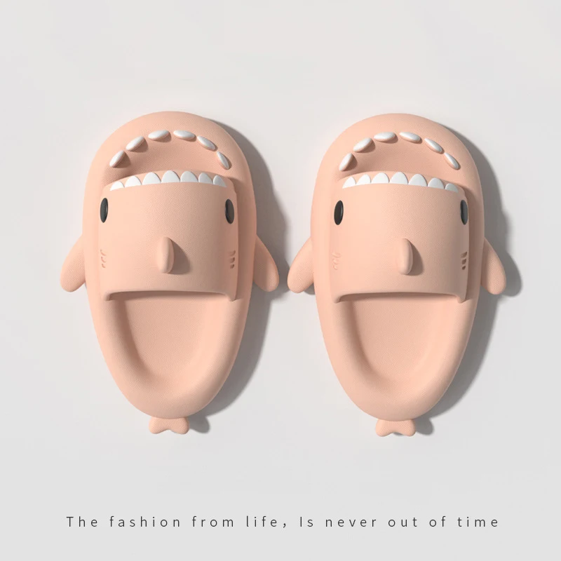 Fashion Shark Slippers 4CM Platform Women Men Indoor Bathroom Shark Slides Couples Summer Shoes Soft EVA Couple Beach Flip Flops