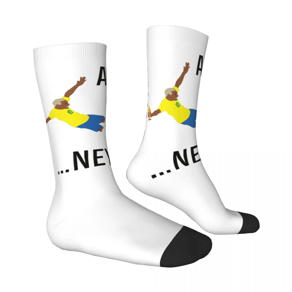 Neymar And Jr Brazil Celebrate Soccer Striker 36 Top Quality Field pack Funny Novelty Elastic Socks