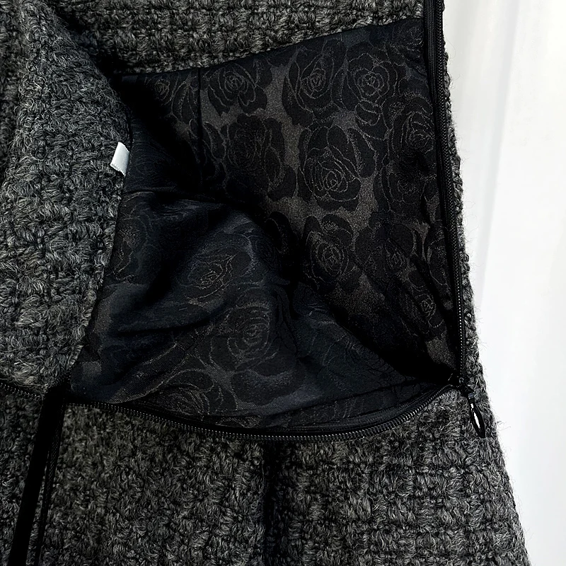 슬림 플리츠 스커트, 작은 향기 스타일, 패셔너블하고 우아함, 연예인 기질, 신작