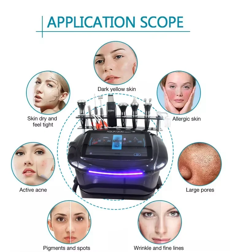 

Multifunction Skin Management Wrinkle Blackhead Removing Facial Care Machine 9 in 1 Ultrasonic Comprehensive Machine
