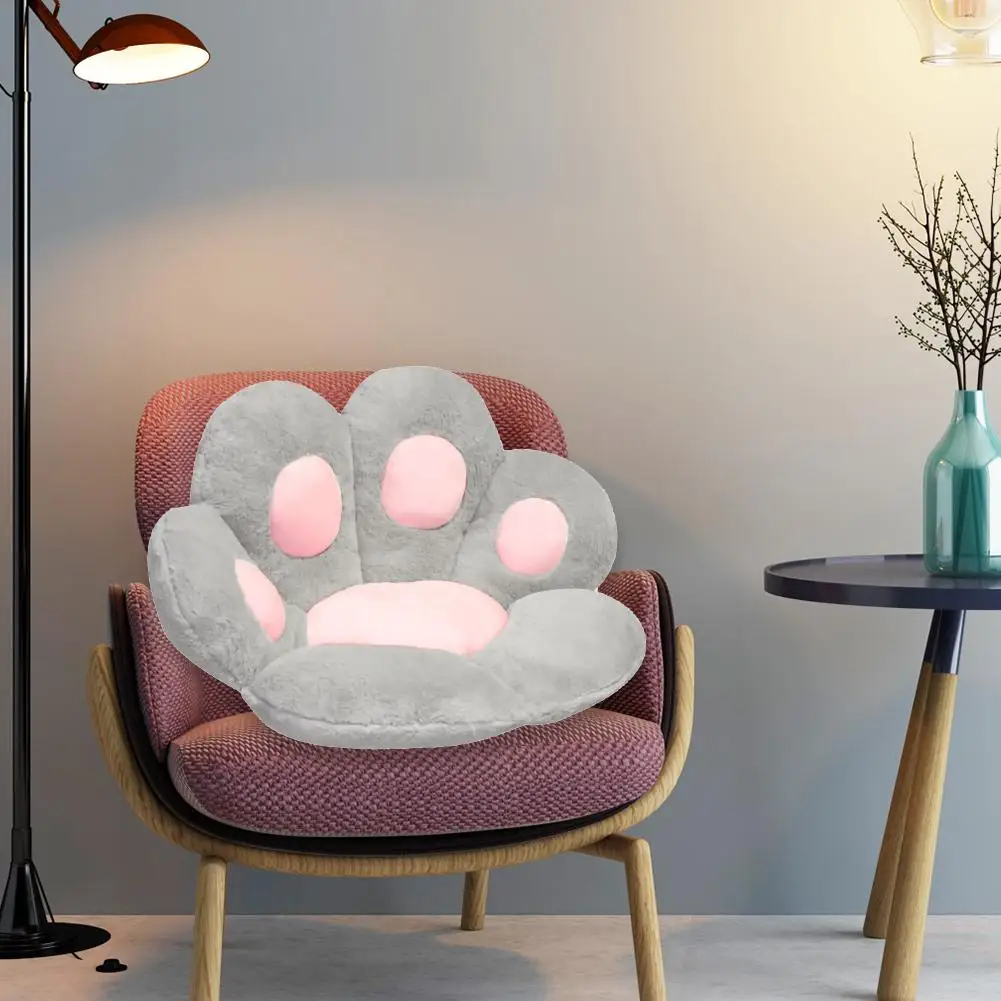 Kawaii Cat Paw Shaped Plush Toys Cute Soft Stuffed Floor Cushion Chair Sofa Butt Pad for Home Dining Room Bedroom Decoration