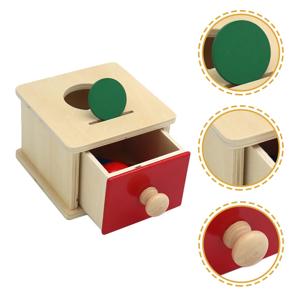 Caja de madera Montessori para bebé, caja de madera educativa para desarrollar la coordinación de habilidades motoras finas, 1 Juego