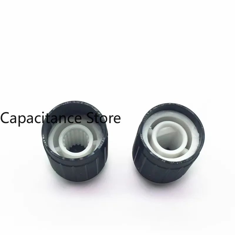 5PCS NEW VOLUME POTENTIOMETER KNOB ALUMINUM ALLOY  15MM*17MM OUTER  INNER RUBBER 