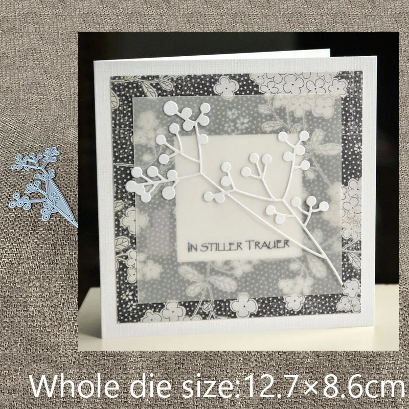 

XLDesign Craft Metal Cutting Die cut dies berries flower branch decoration scrapbook Album Paper Card Craft Embossing die cuts