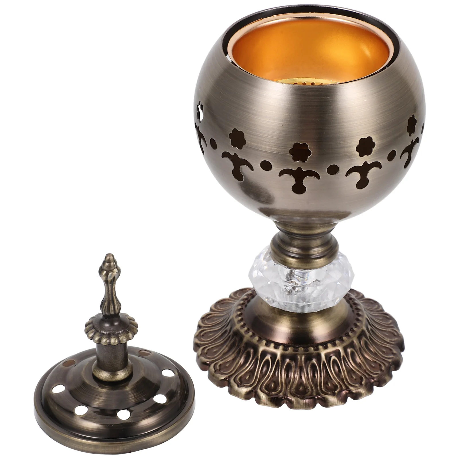 

Candlestick Burner Iron Craft Incense Ornament Desktop Censer Holder Aromatherapy Furnace Home
