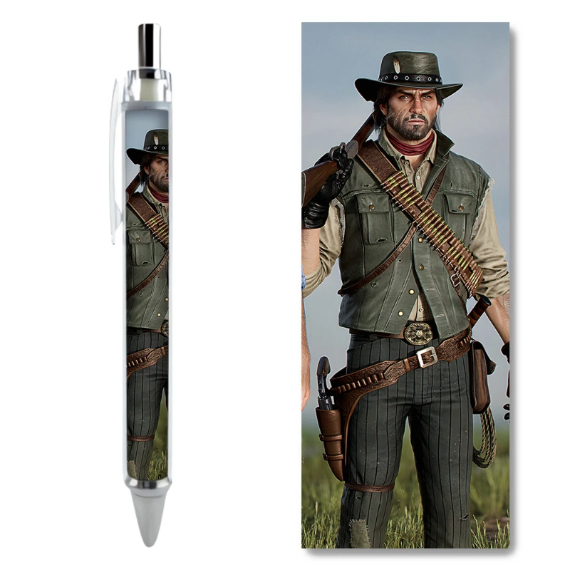 

2/4PCS Arthur Morgan Character Gel Pens Handsome Image Stationery Pen Hot Selling Popular Game Peripherals Daily Office Supplies