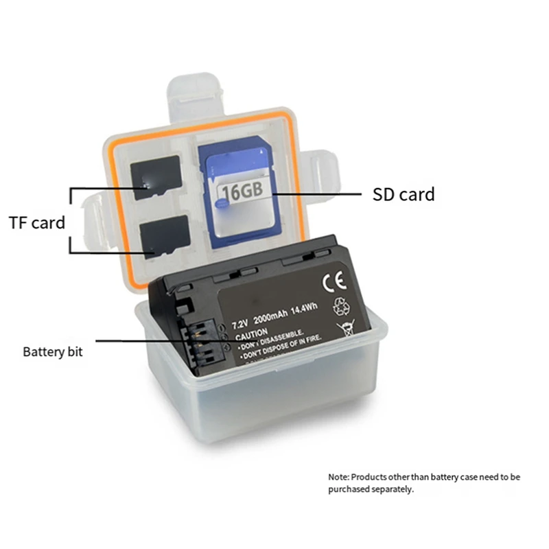 For ILCE-9 A7M3 A7R3 A9 7RM3 Camera NPFZ100 Battery Plastic Holder Case Battery Storage Box