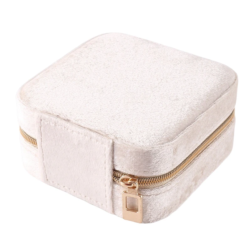 Plush Velvet Travel Jewelry Box Organizer Jewelry Travel Organizer Small Jewelry Box For Women Earring Case