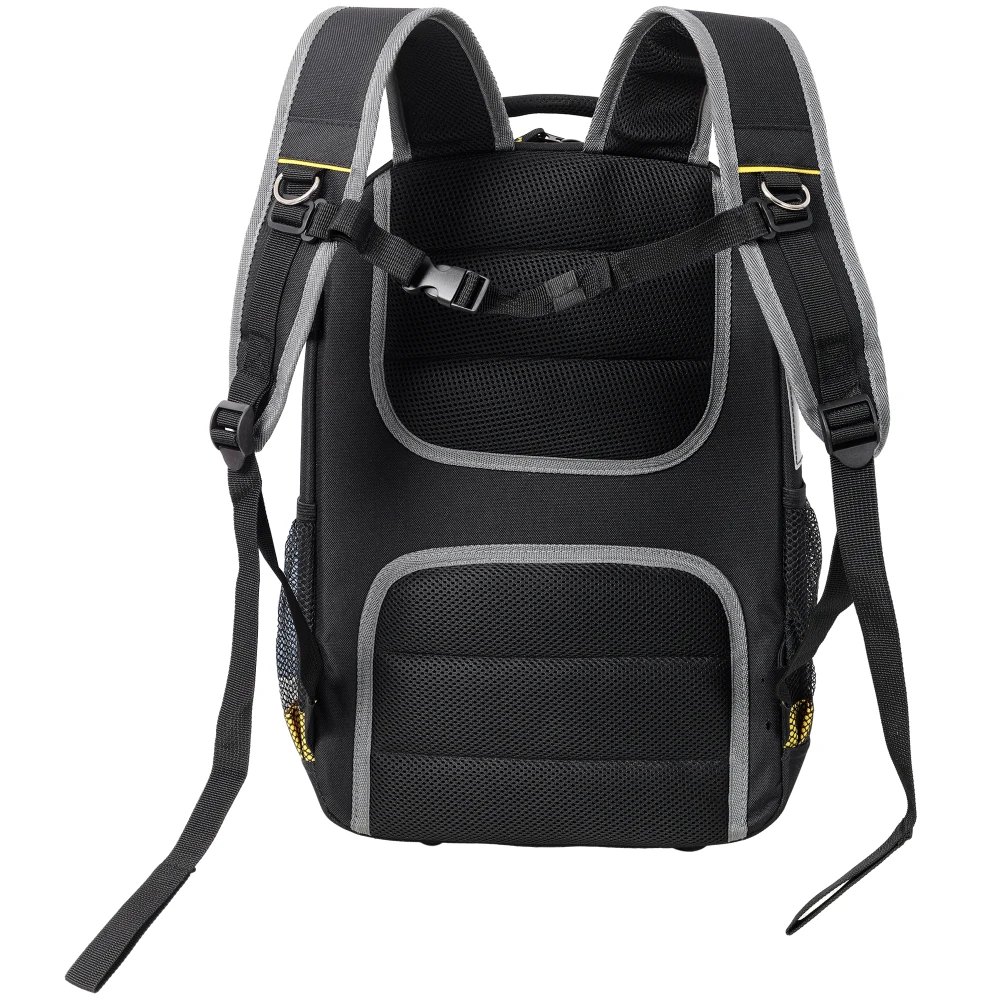 Oxford Cloth Multifunctional Tool Backpack, Heavy-Duty Tool Bag with Multiple Pockets for Electricians & Technicians view 6