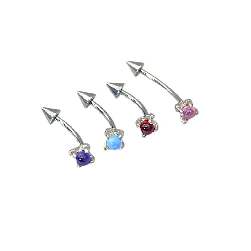 1 قطعة أوبال التنين مخلب الحاجب الأظافر ، الأوروبية والأمريكية الساخنة فتاة الشفاه الأظافر ، التيتانيوم الصلب ثقب المجوهرات ، الأظافر العظام الأذن