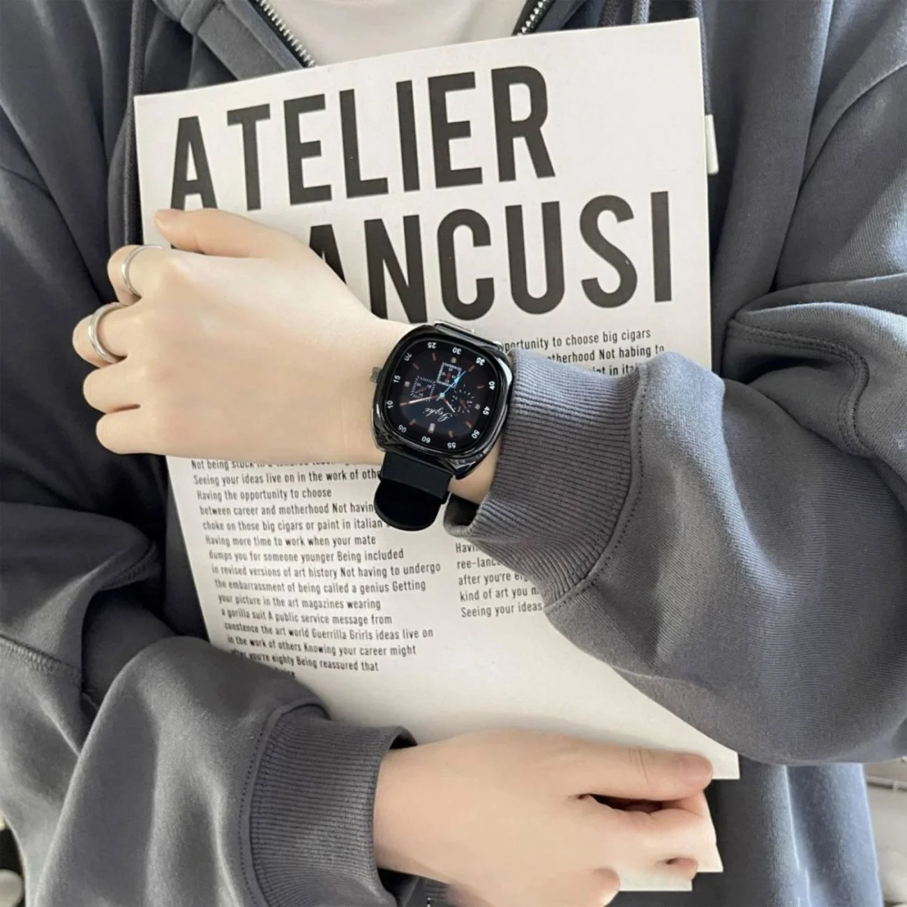 Reloj cuadrado de moda para mujer, correa de silicona informal, relojes de cuarzo, reloj de pulsera deportivo para hombres, mujeres y estudiantes con caja