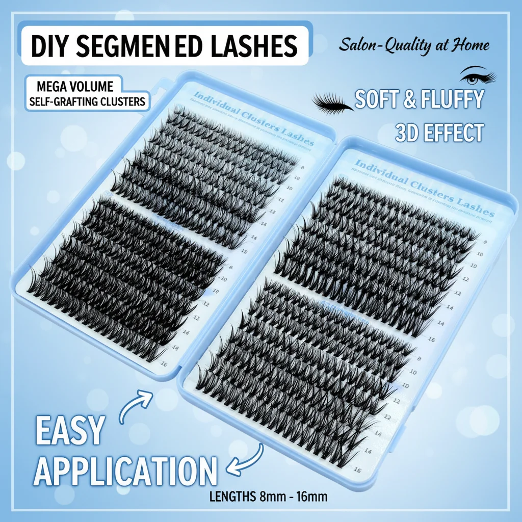 Kit de extensión de pestañas 30D/40D/50D, grupos de pestañas individuales profesionales, esponjosos y gruesos con pinzas y pegamento, herramienta de maquillaje de ojos