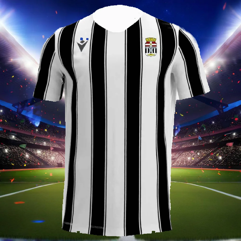 3D Printed 24-25 La Liga Hot Selling Team Cordoba Top Summer Leisure Sports Outdoor Loose Top Round Neck T-shirt Can Be Customiz