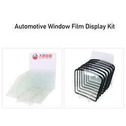 Automotive Window Film Display Kit - 7-Piece Windshield Glass Panel Set with Stand for Tint Heat Rejection Testing & Demo MO-647