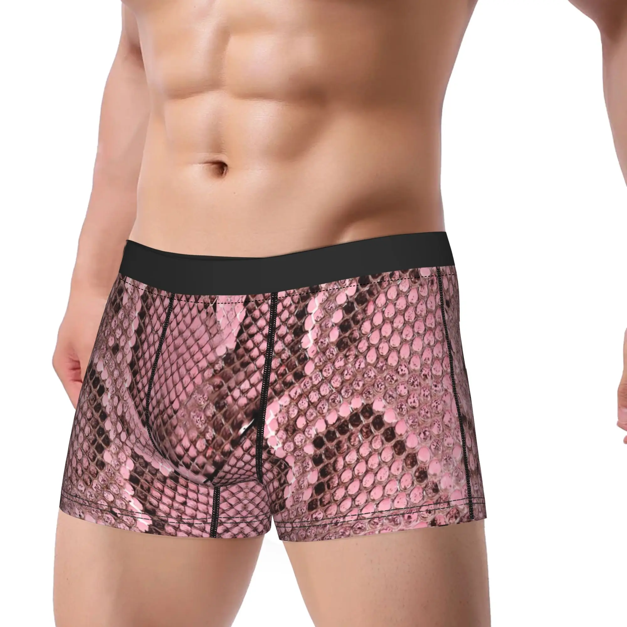Pattern Snake Snake Print Underwear  Custom Boxershorts Trenky Men Panties Breathable Shorts Briefs Gift