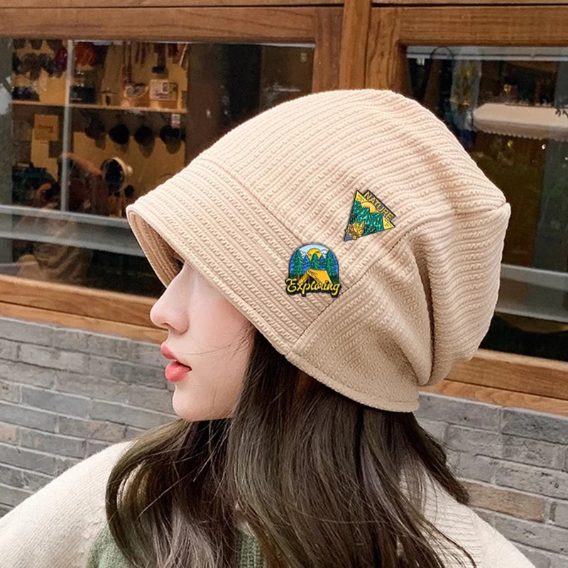 Valley Camping Collection Alfileres de esmalte duro Nature Forest Exploring Wilderness Broches al por mayor