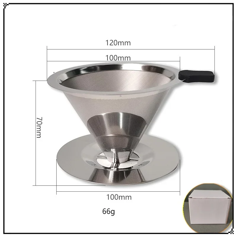 

Reusable Coffee Filter Holder Double Layer Stainless Steel Coffee Tea Strainer Coffee Accessories Coffee Making Tool New