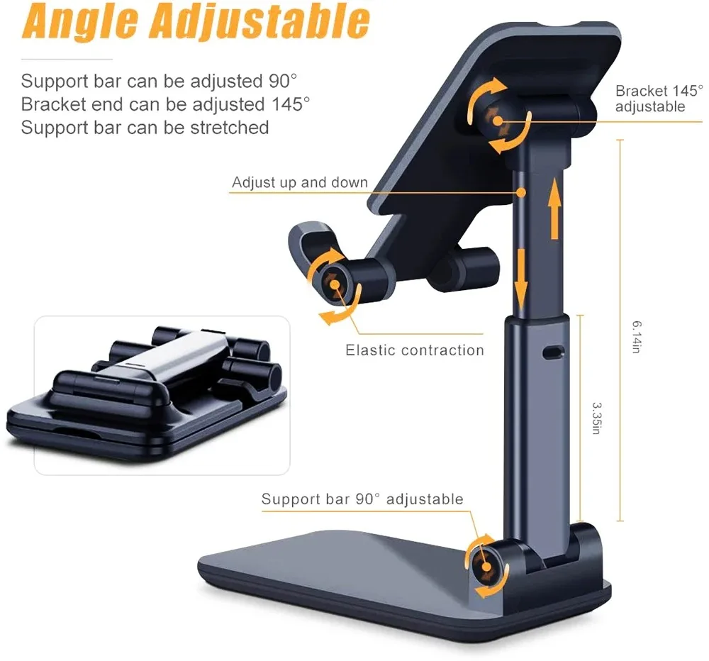 2026 Table Cell Foldable Extend Support Desk Mobile Phone Holder Stand Desktop Tablet Holder For iPhone Smartphone Adjustable