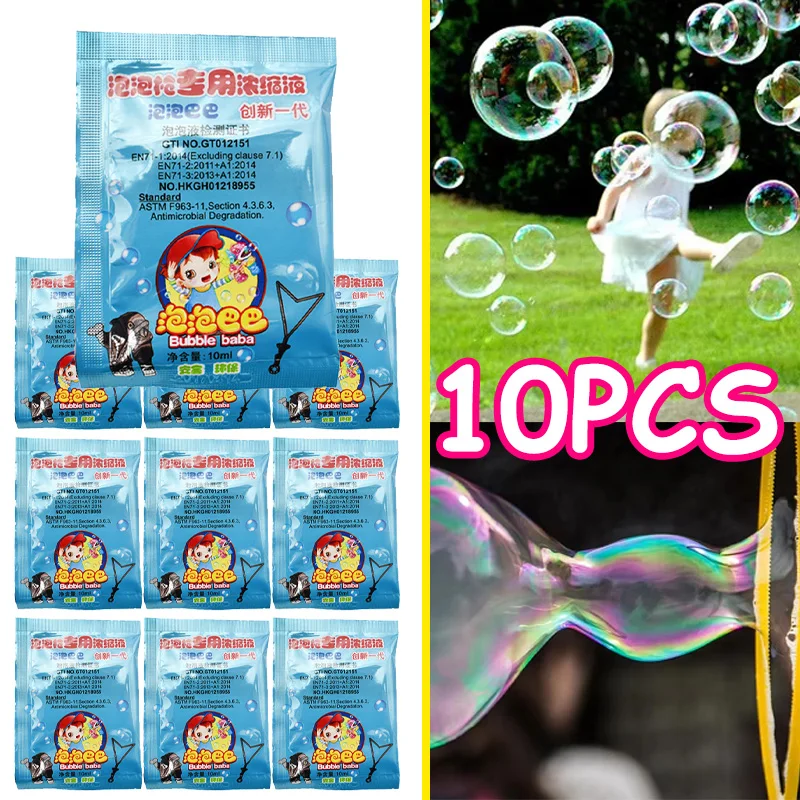 10-30Packs Bubble Solution Refills,DIY Kid Toy,Concentrated Solution for Bubble Machine,Wands,Blower,Easter,Birthday Party Decor