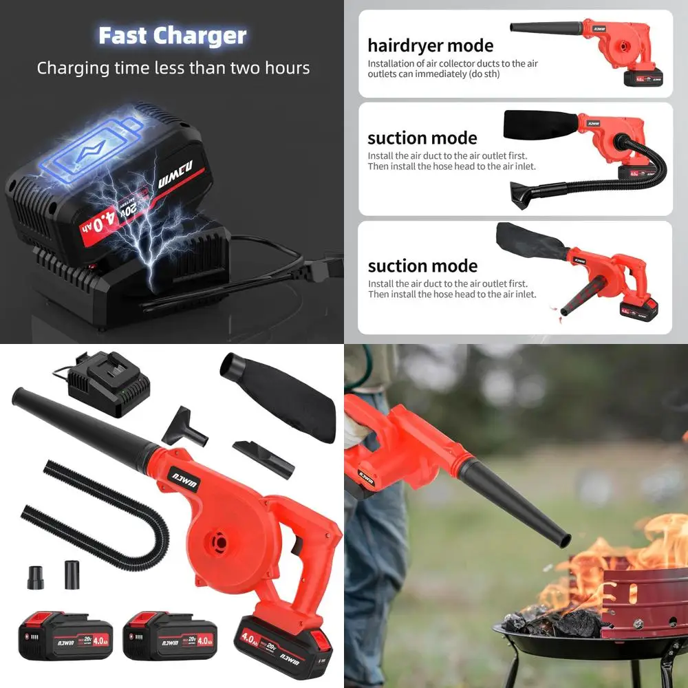 

20V Cordless Handheld Mini Leaf Blower with Battery and Charger, Lightweight Lawn Blower for Yard Cleaning, Compact Electric Lea