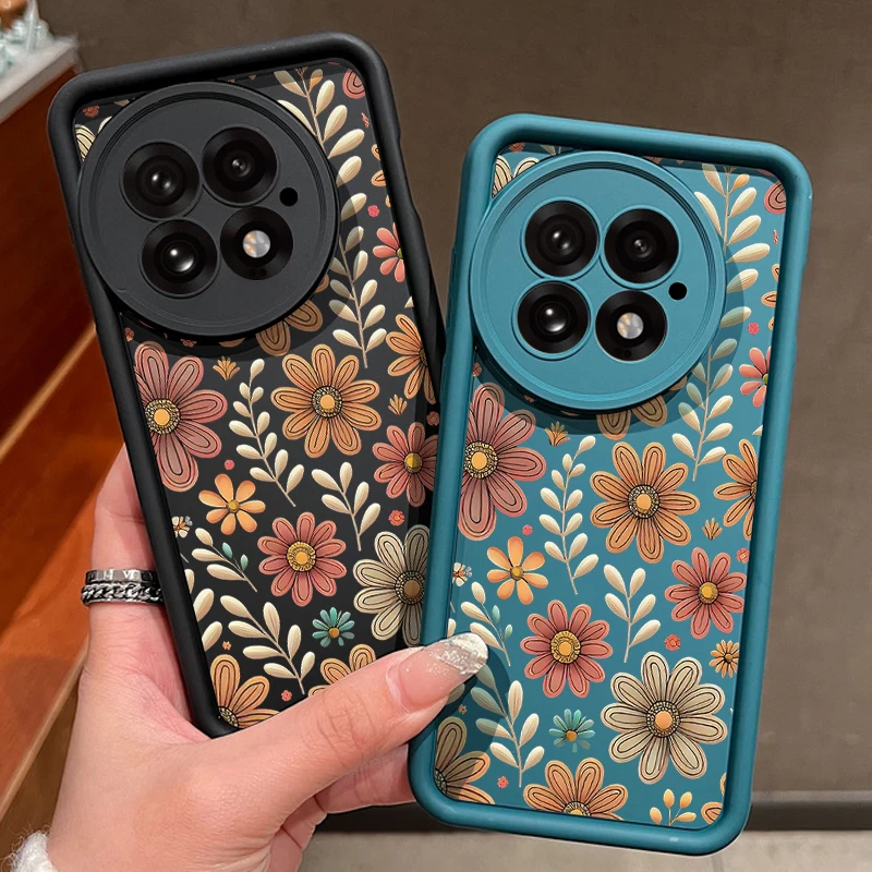 Coque de téléphone en Silicone TPU souple, impression de fleurs de dessin animé, pour OnePlus 15 13 13T 12 Nord 5 13R 12R 11R 5G, 5 3