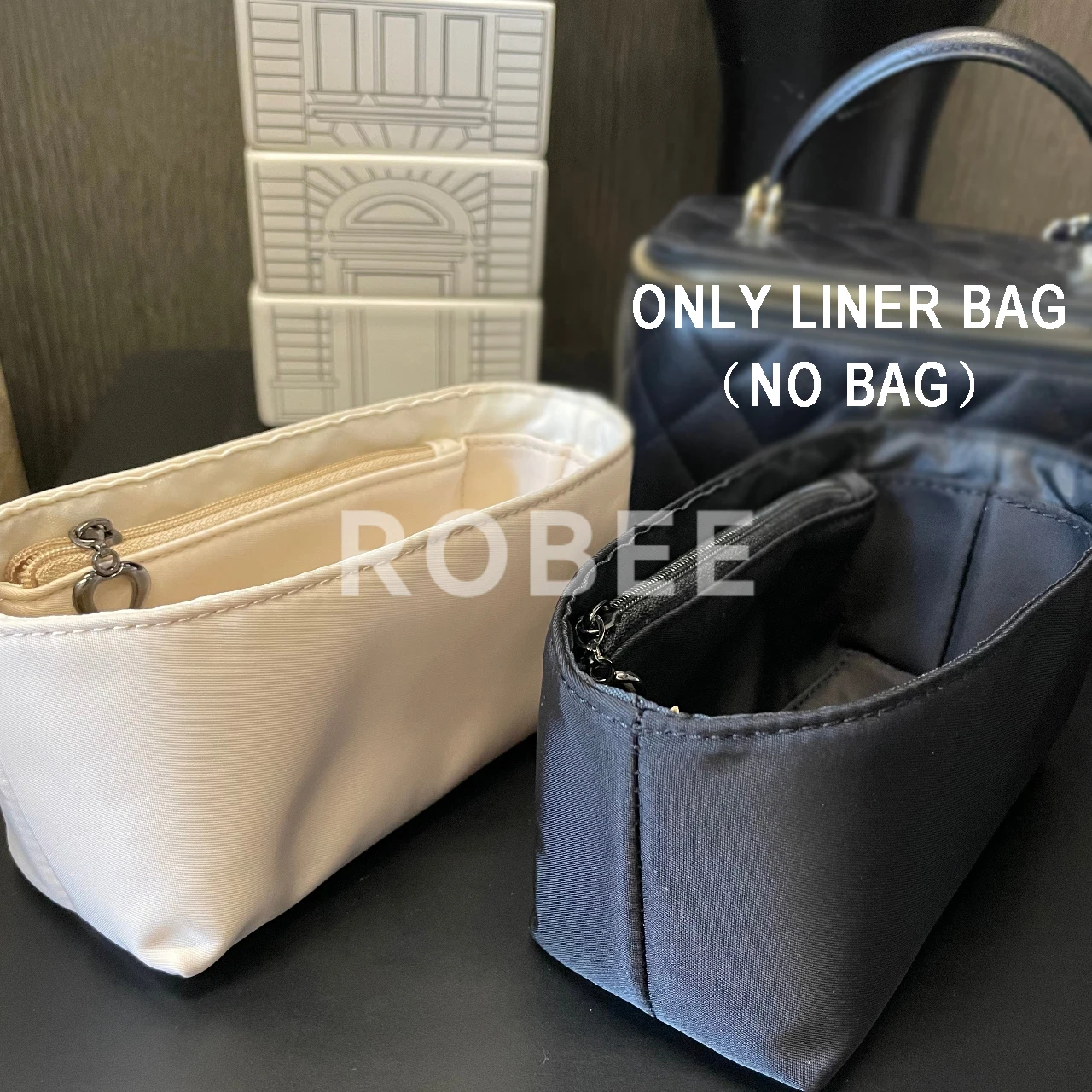 Rose Online Voor Chanel Lange Doos, Cosmetische Tas, Binnenhoes, Opslag Nylon Waterdichte Binnentas