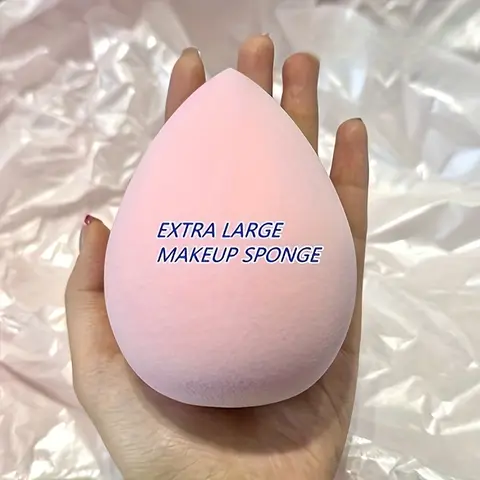 Extra-Large Mona Design Makeup Sponge 2.09"x3" - Fragrance-Free, Hydrophilic Polyurethane for Flawless Application