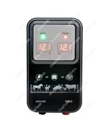 15KM Electric Fence Energizer 12KV Electric Fence Charger for Livestock Plug-in Power Supply for Wildlife Prevention with LCD