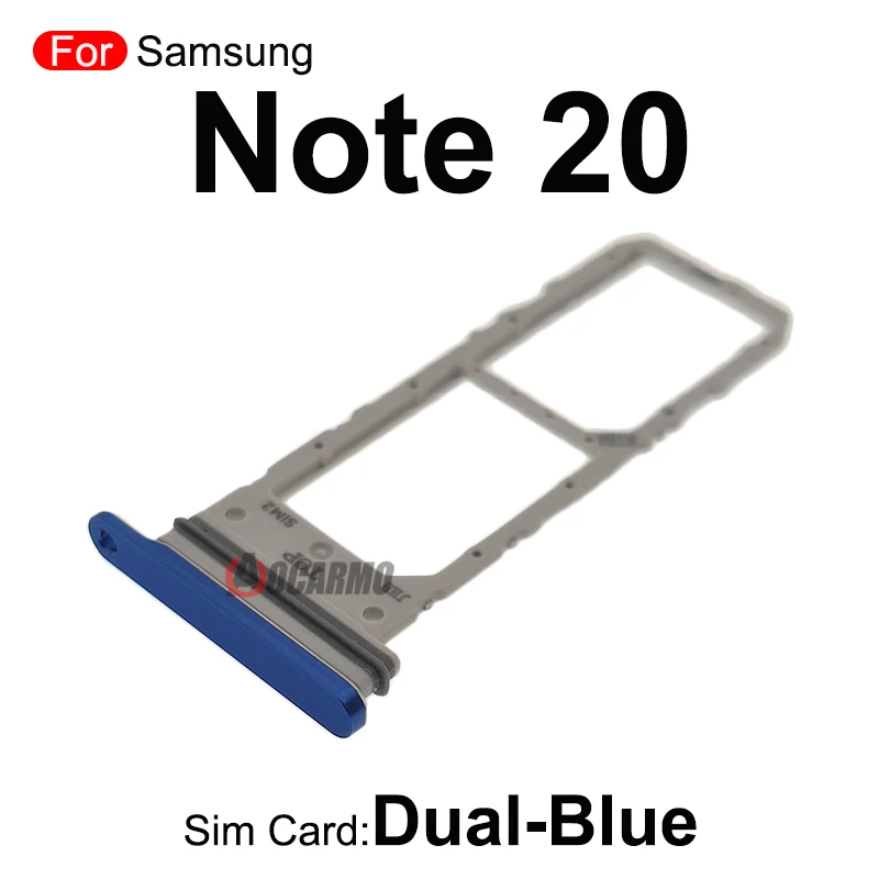 Slot MicroSD Baki Sim Ganda untuk Samsung Galaxy Note 20 Bagian Pengganti Kartu SIM Tunggal