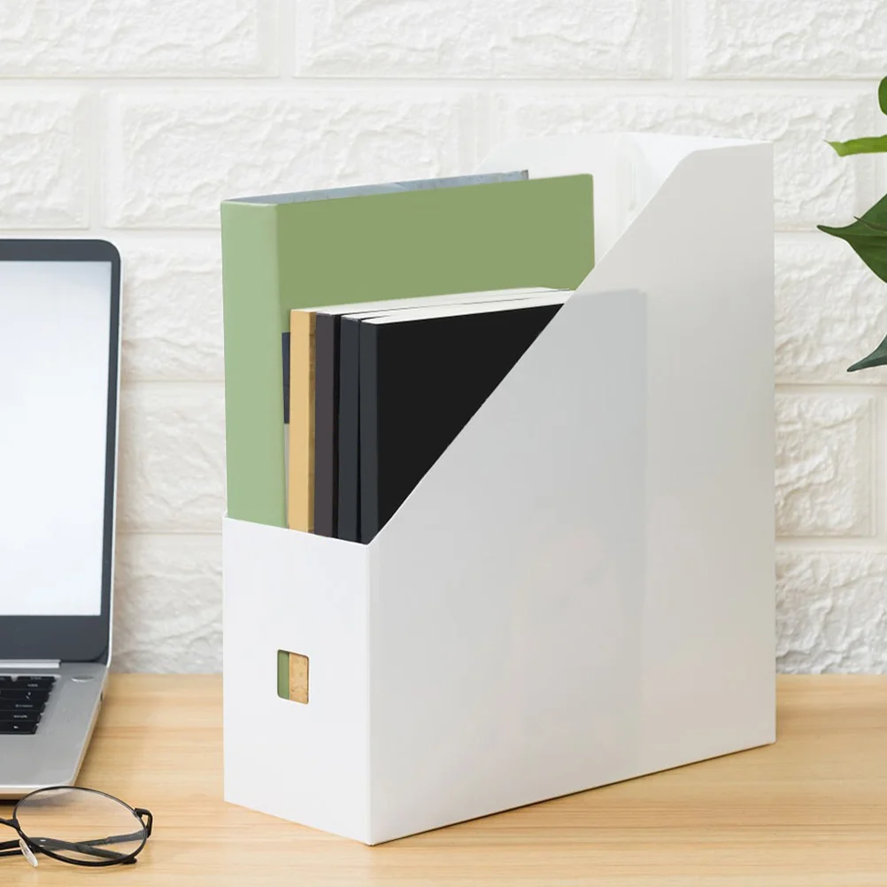 

4pcs File Organizer Box Plastic Desktop Hanging Storage For Documents Files Magazines Books Bill Organizer Transparent Vertical