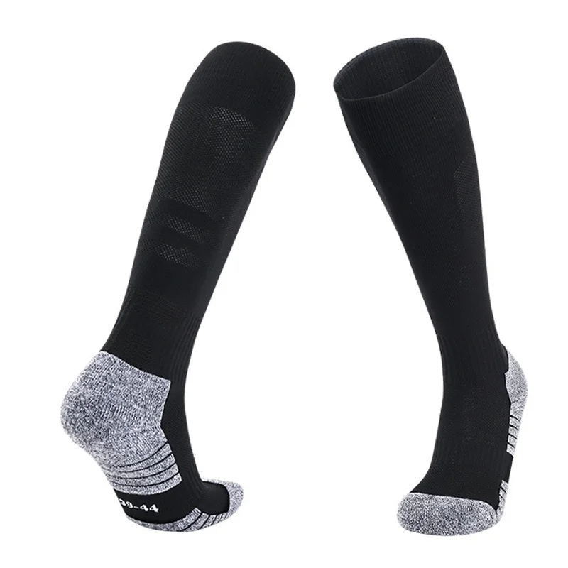 Football Accessories Black White Soccer Socks For Men Teenages Kids Over The Calf Baseball Rugby Athletic Sock