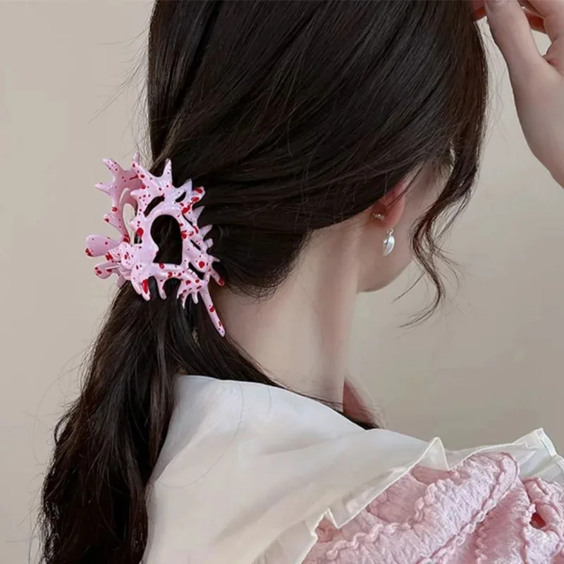 

Fashion Ocean Conch Hair Claw Clips For Women Colorful Shell Crab Hair Clip Shell Catcher Ins Fairy Summer Sea Hair Accessries