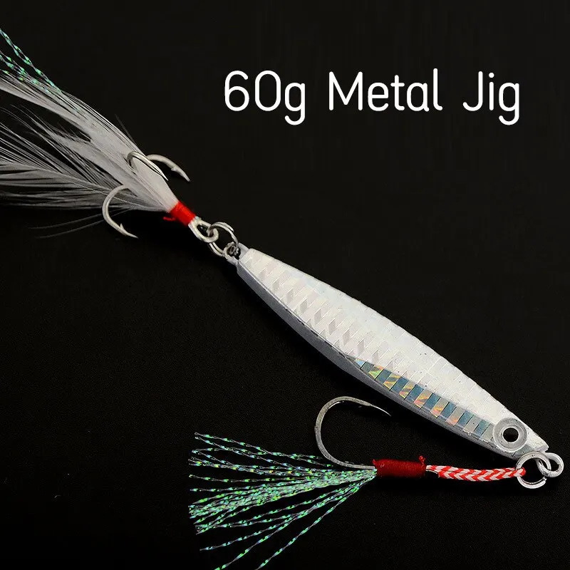 Sea Fishing Slow Jig Metal Jigging Spoon 3D Print Laser Artificial Bait Boat Fishing Jig Lures Super Hard Fishing Lures