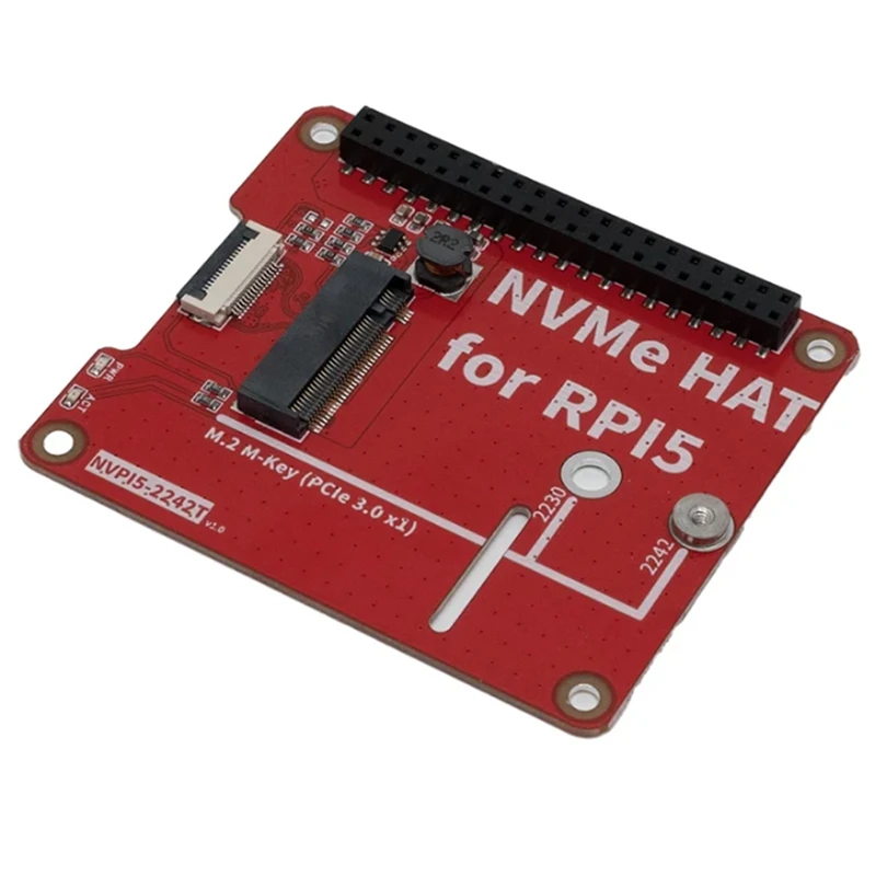 

NVPI5 2242T M.2 Nvme HAT SSD 2280 PIP Pcie периферийная плата для Raspberry Pi 5, плата адаптера расширения, запасные части, 1 шт.