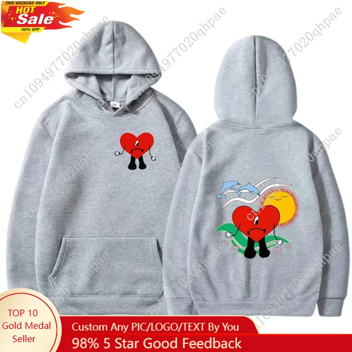 

Funny Bad Bunny Hoodies Un Verano Sin Ti Print Men Women Streetwear Hoodie Hooded Sweatshirts Pullover Unisex Tracksuit Clothing