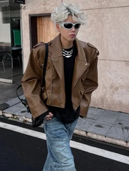 Giacche autunnali Uomo Rivetto Design Ritagliata Elegante Adolescenti Vitalità Bello Stile coreano Quotidiano Streetwear Accogliente giacca a vento Ins