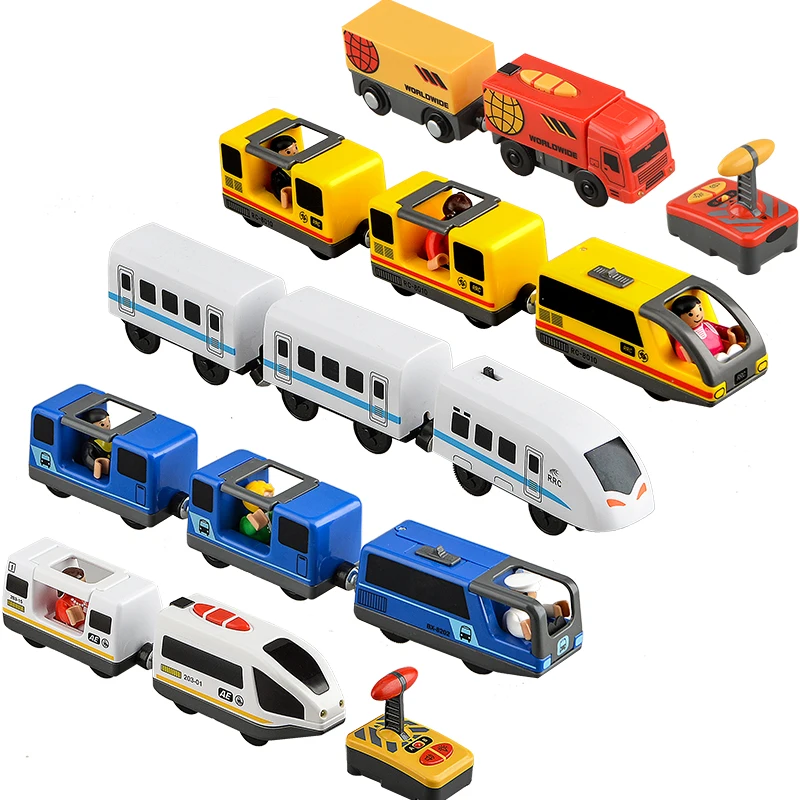 Kinderen Elektrische Trein Speelgoed Set Trein Diecast Slot Speelgoed Fit Voor Standaard Houten Trein Track Railway